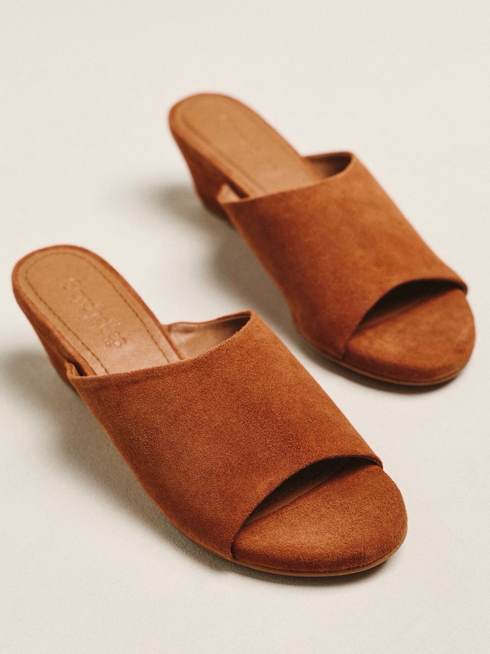 seychelles isn’t she lovely suede mule wedges tan size 7 NWB